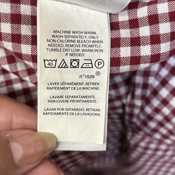 Ralph Lauren Shirt Mens Large Red White Plaid Button Down Long Sleeve - Picture 7 of 7